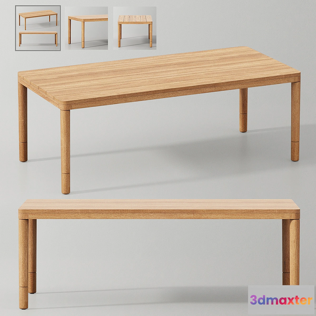 1312252 - MIRAMAR TEAK DINING TABLE 3D Max