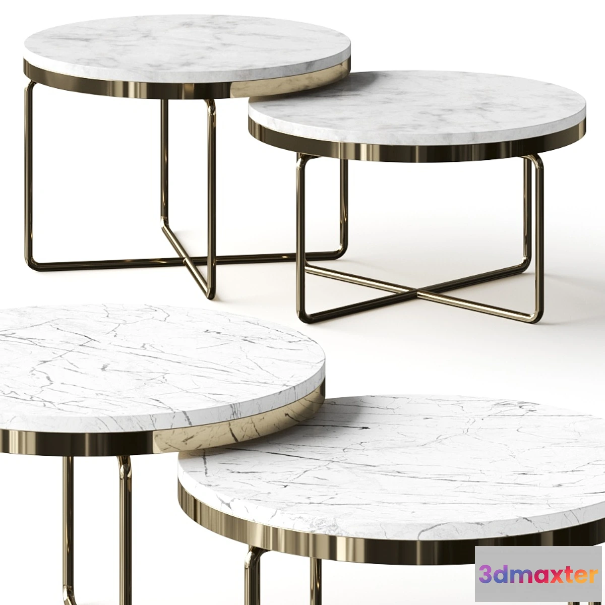 1312891 - Nordic Studio Lounge Nesting Coffee Tables 3D Max