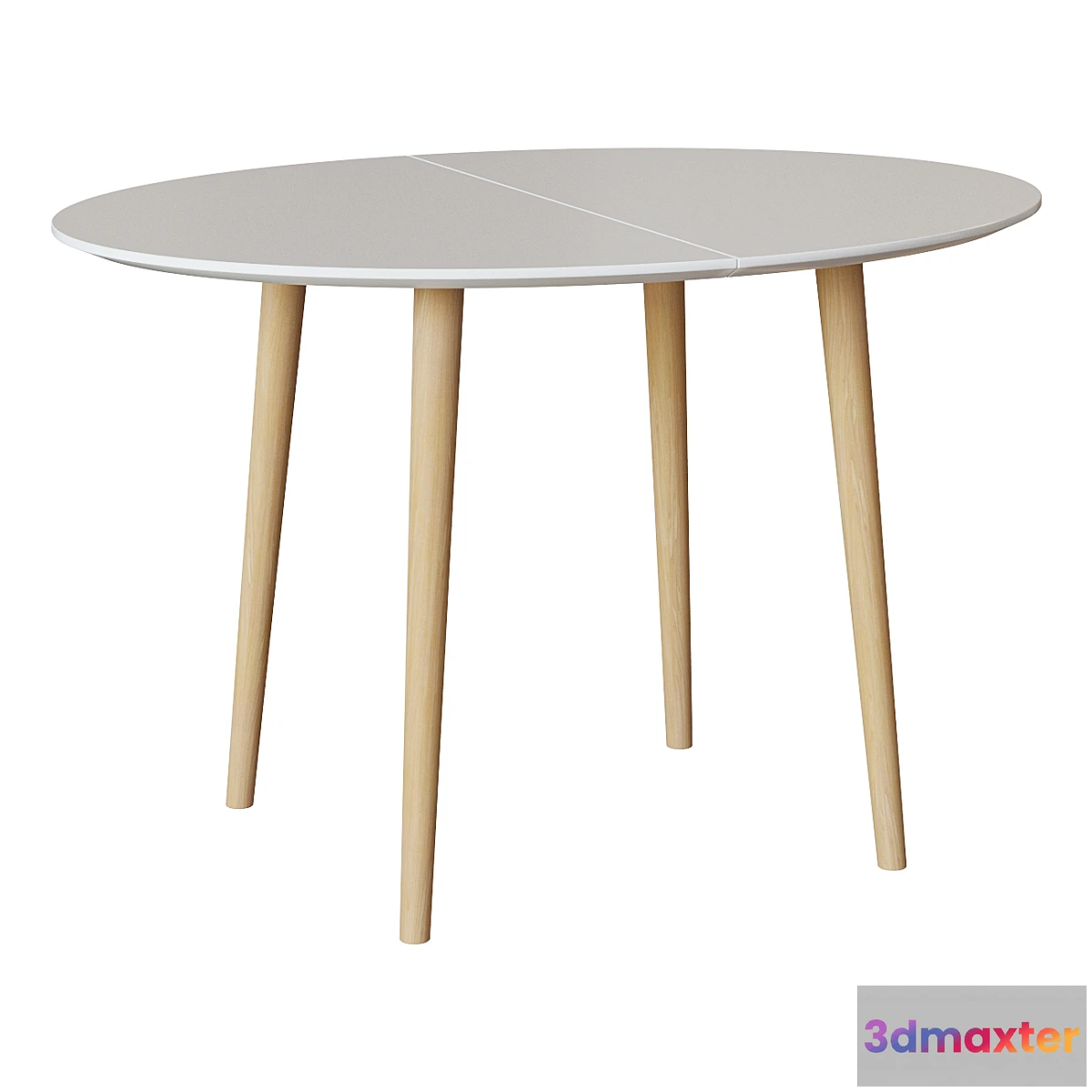 1313514 - Oakland table white oval 3D Max