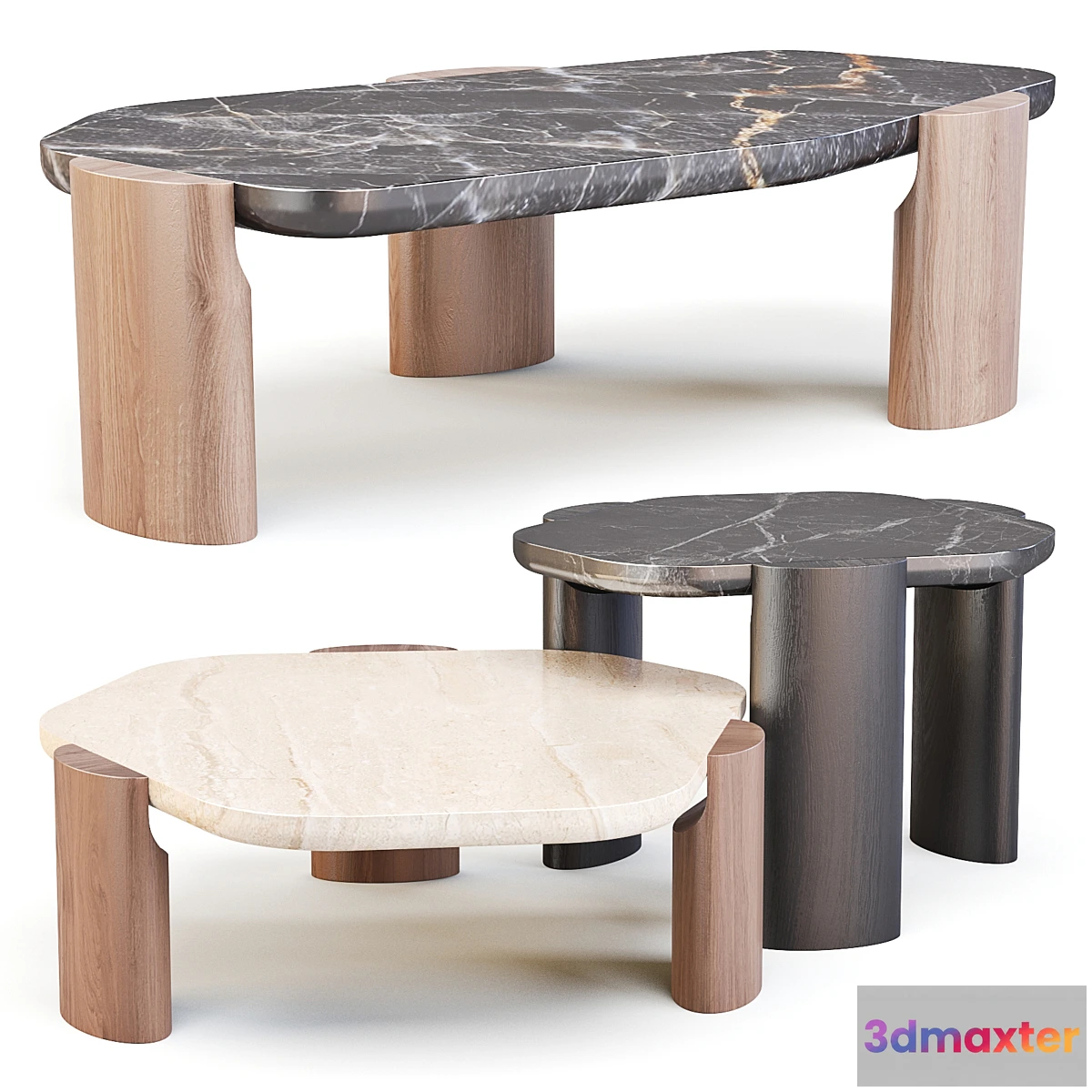 1316190 - Collection Particuliere LOB Low - Coffee and Side Tables 3D Max