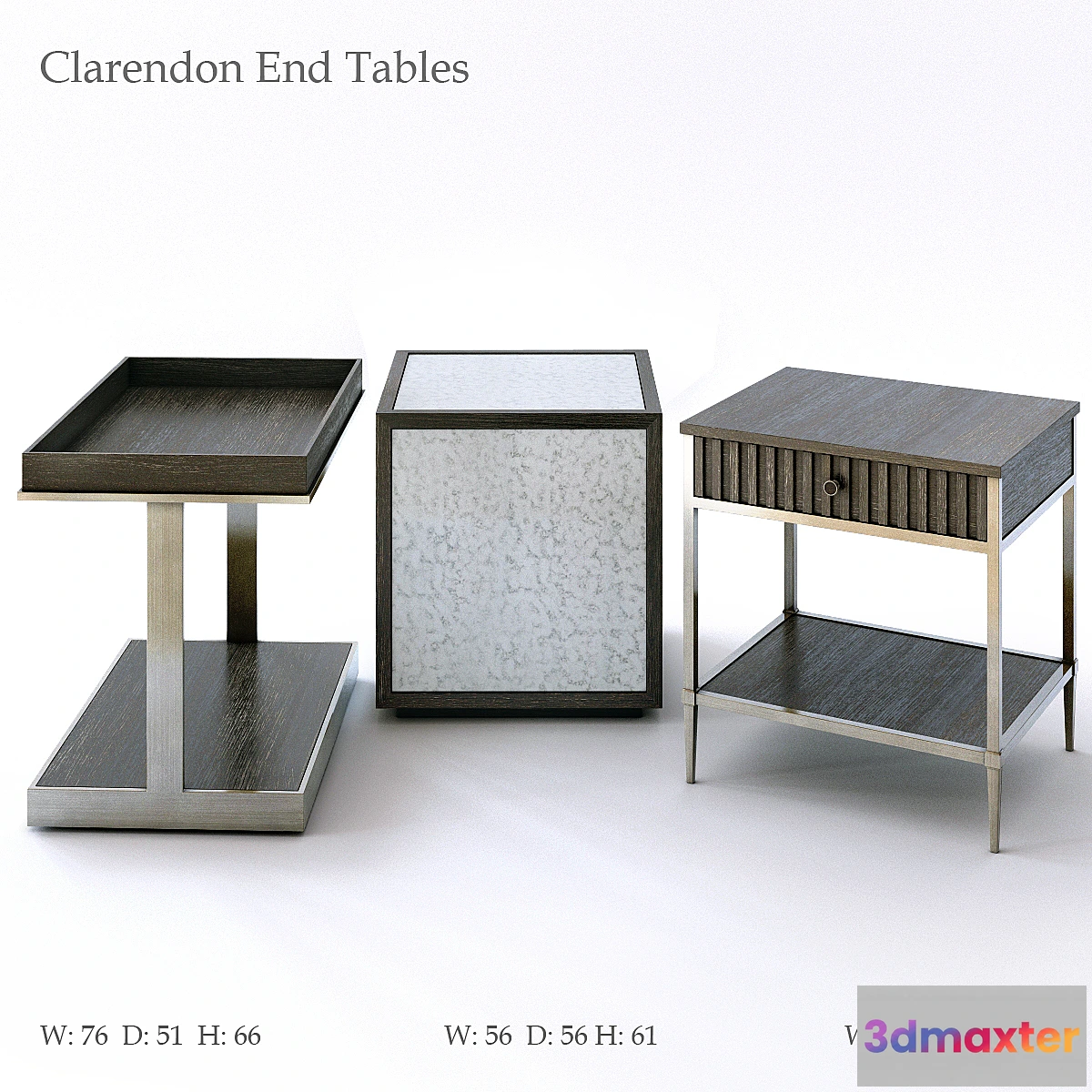 1318456 - Bernhardt Clarendon End Tables 3D Max