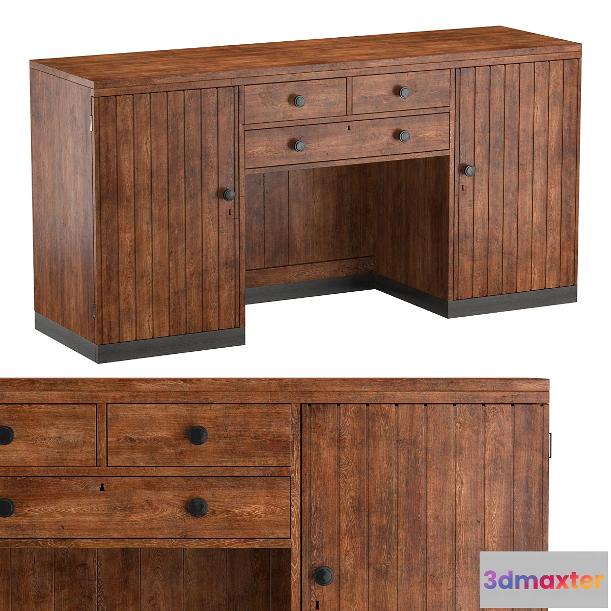 1320017 - BRITISH COLONIAL ART DECO SIDEBOARD 3D Max