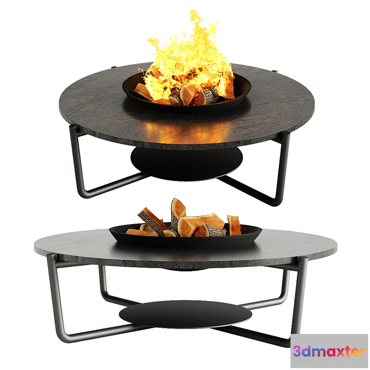 1320850 - Talenti - Domino Round Coffee Table In 2 Colors 3D Max