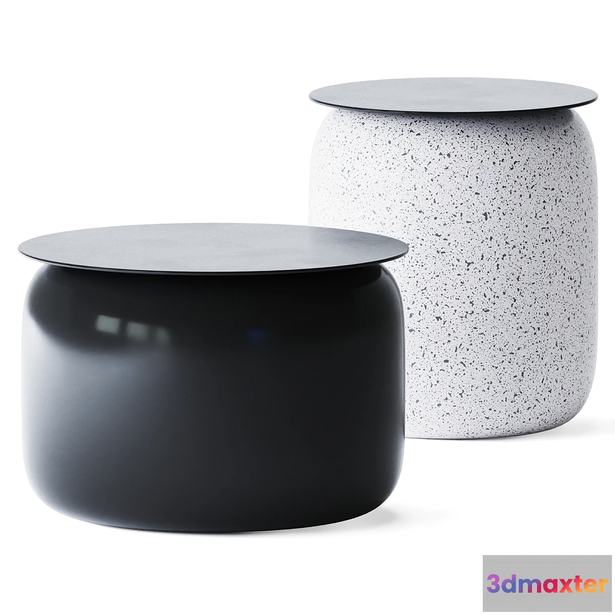 1322232 - Coffee Table Fat and Slim by FdC X Fermob - No.2 3D Max