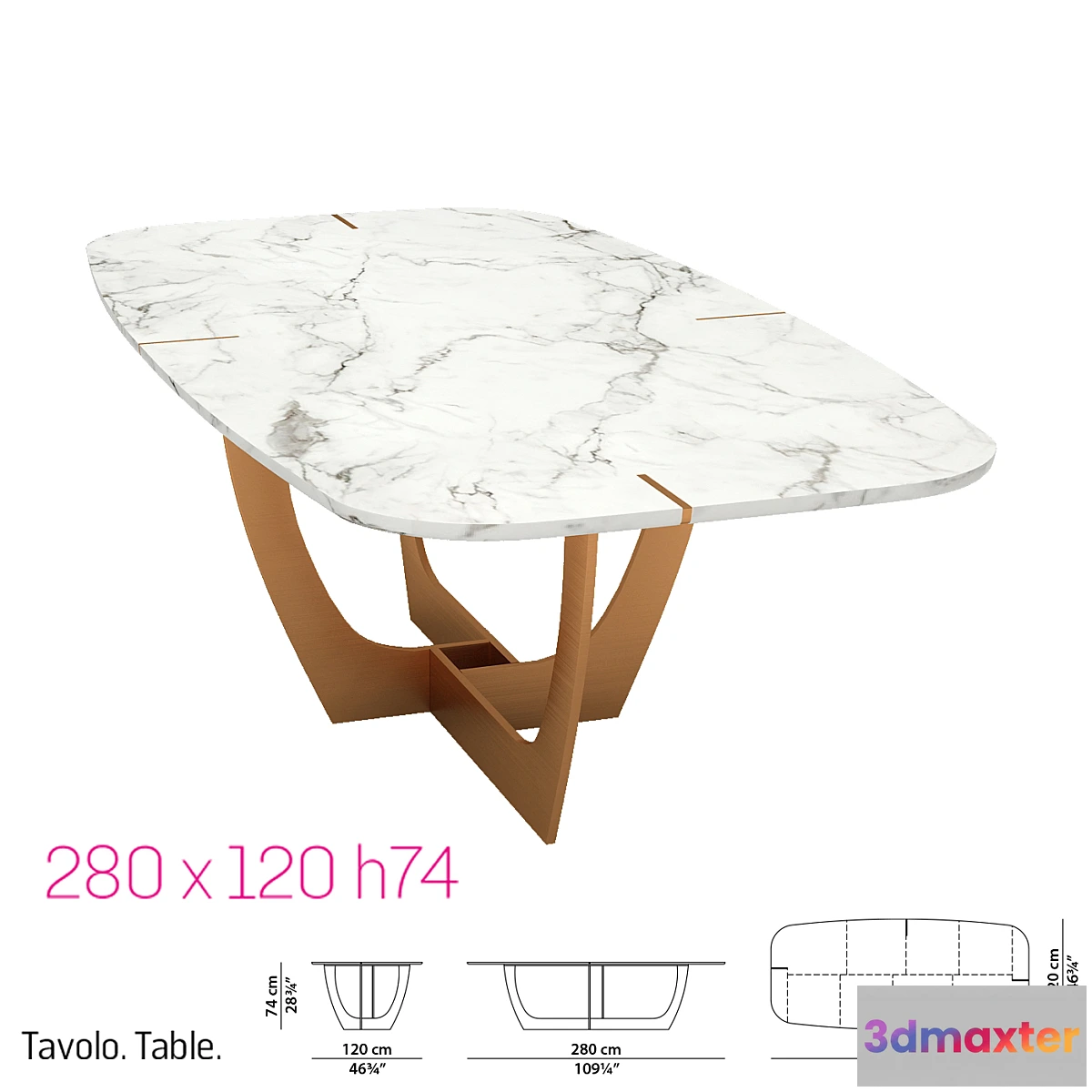 1323050 - Romeo Baxter dining table. 3D Max