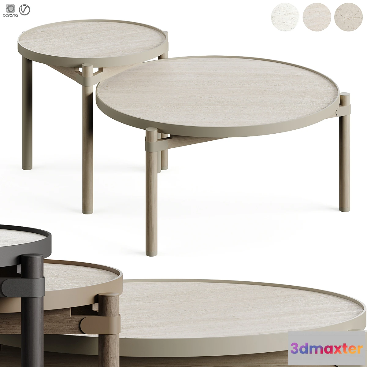1323929 - Frato TUFI Outdoor Coffee Table - No.2 3D Max