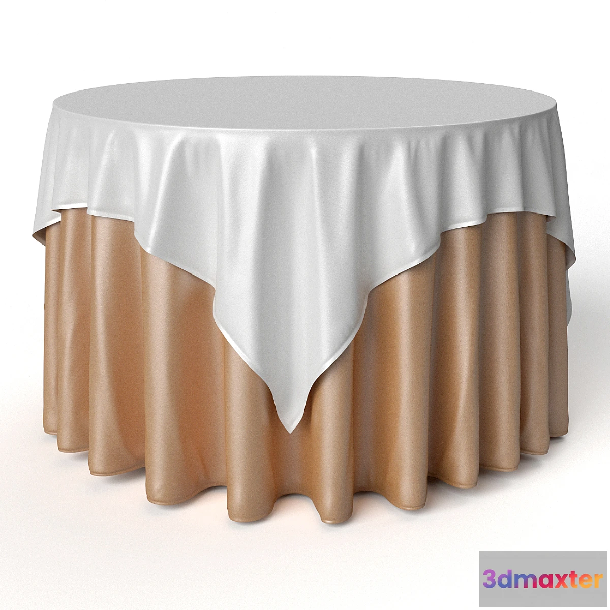 1324257 - Round Tablecloth Oriental Restaurant 3D Max