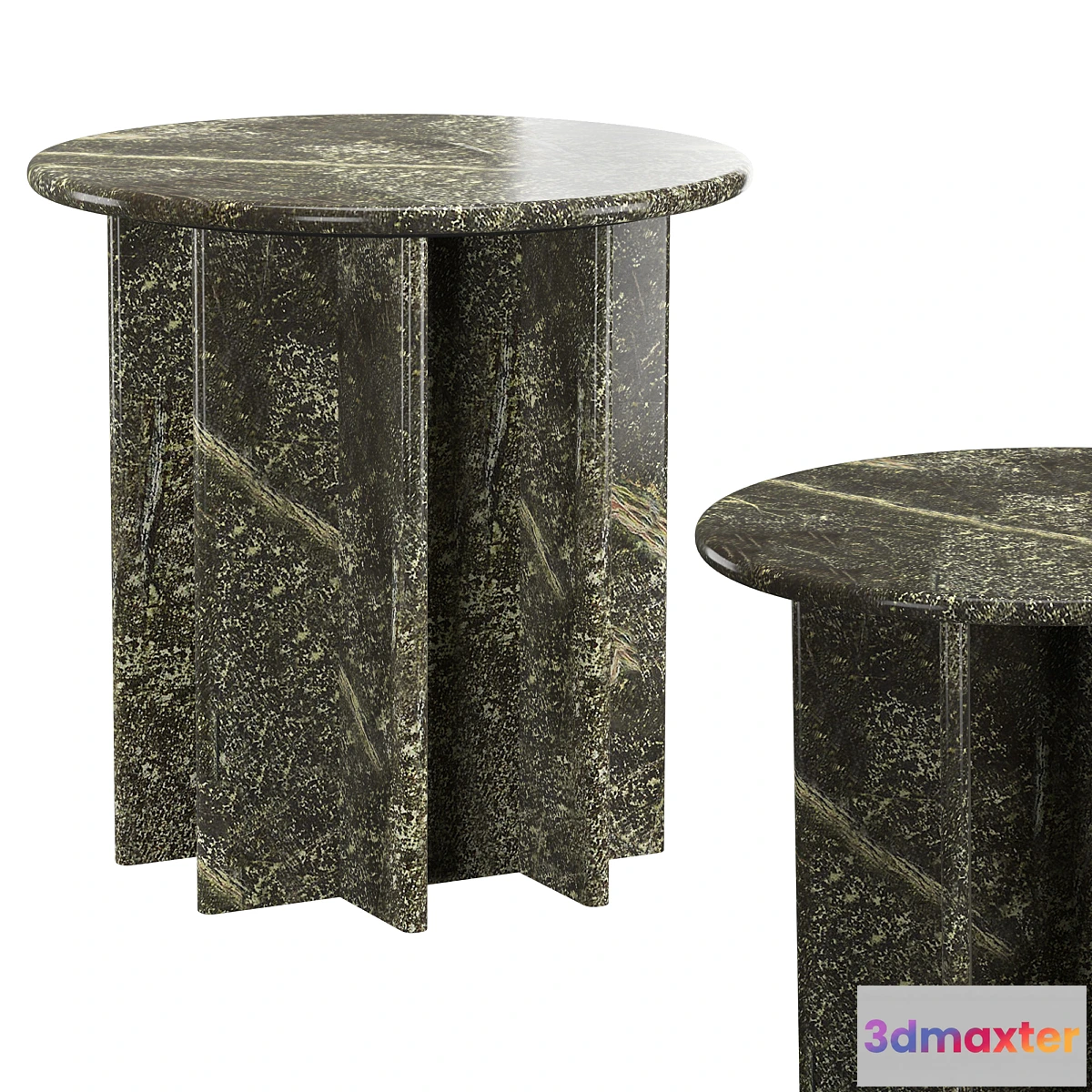 1326619 - PASAR ROUND GREEN MARBLE SIDE TABLE 3D Max