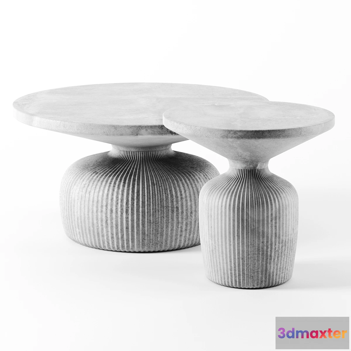 1327159 - Tambor concrete tables by Westelm 3D Max