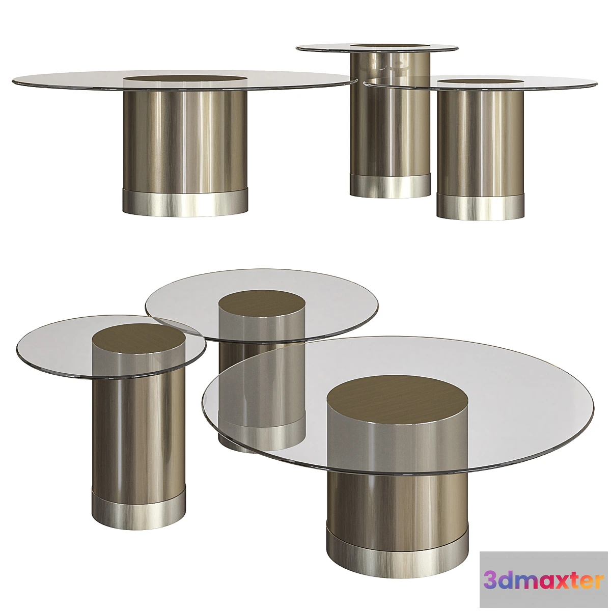 1327812 - Reflex Tau Round Coffee Tables 3D Max