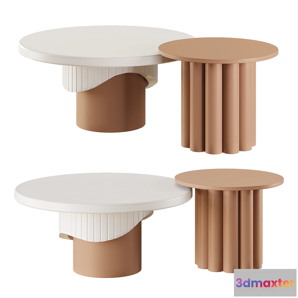 1329483 - Japandi Coffee Table Set 3D Max