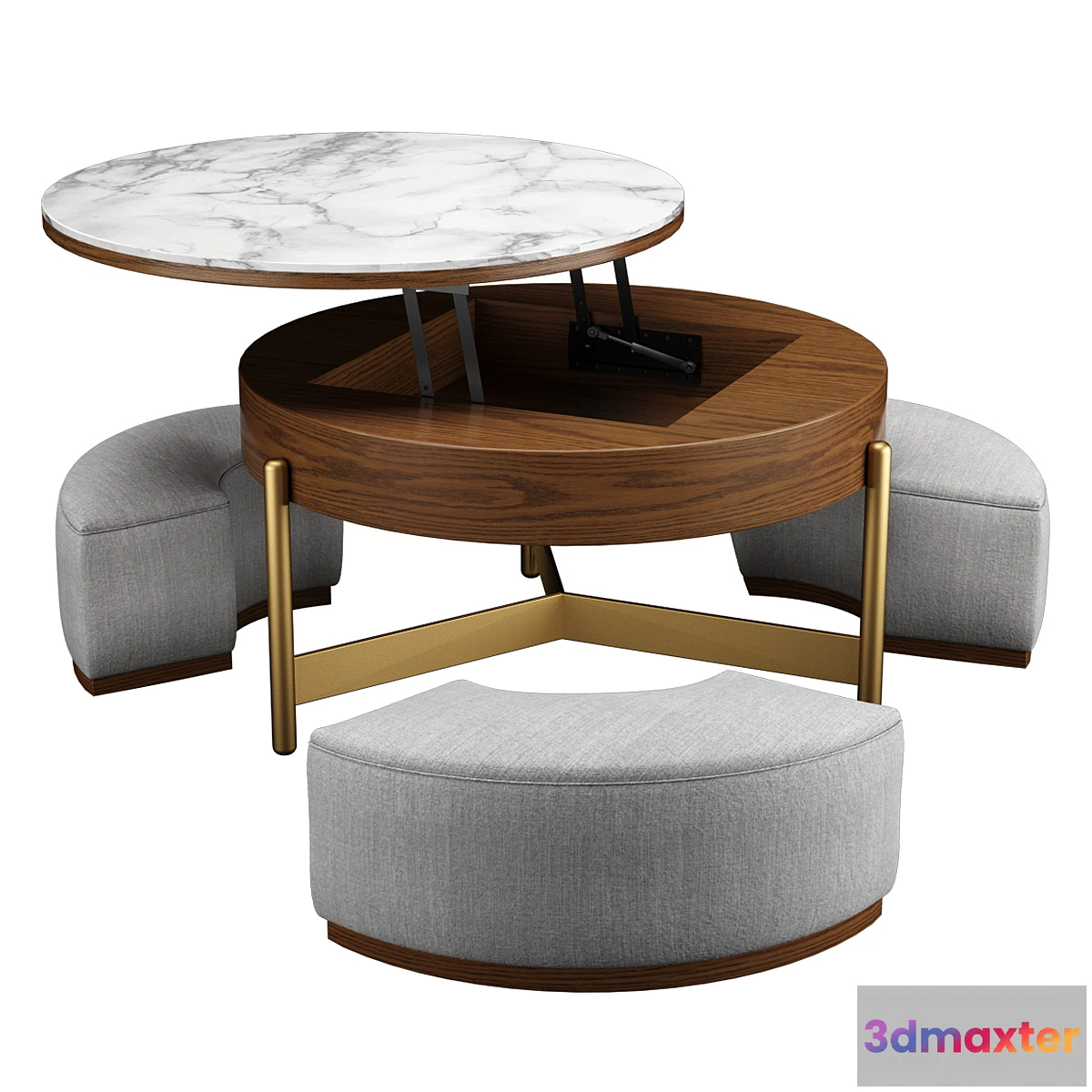 1330166 - Coffee table-transformer 3D Max