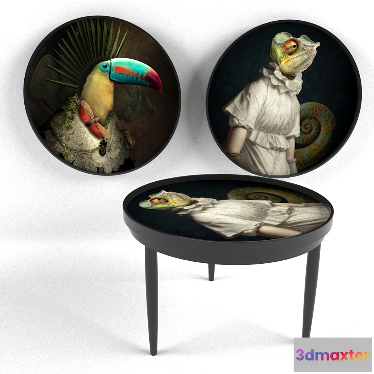 1331609 - DIXIT coffee table _ salver _ wall picture 3D Max
