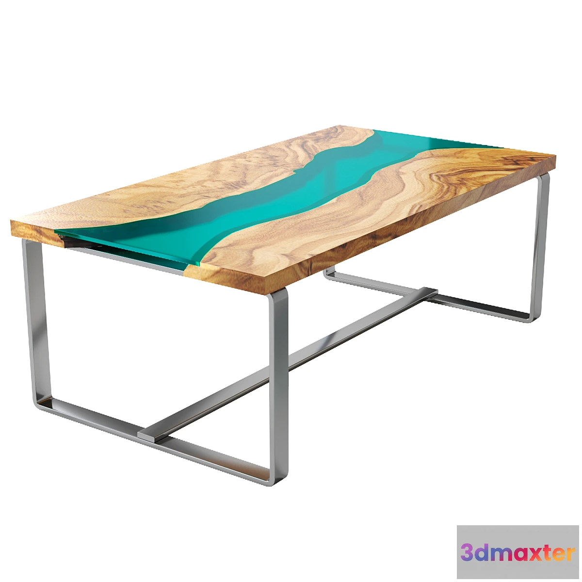 1332125 - River Olive Wood table 3D Max