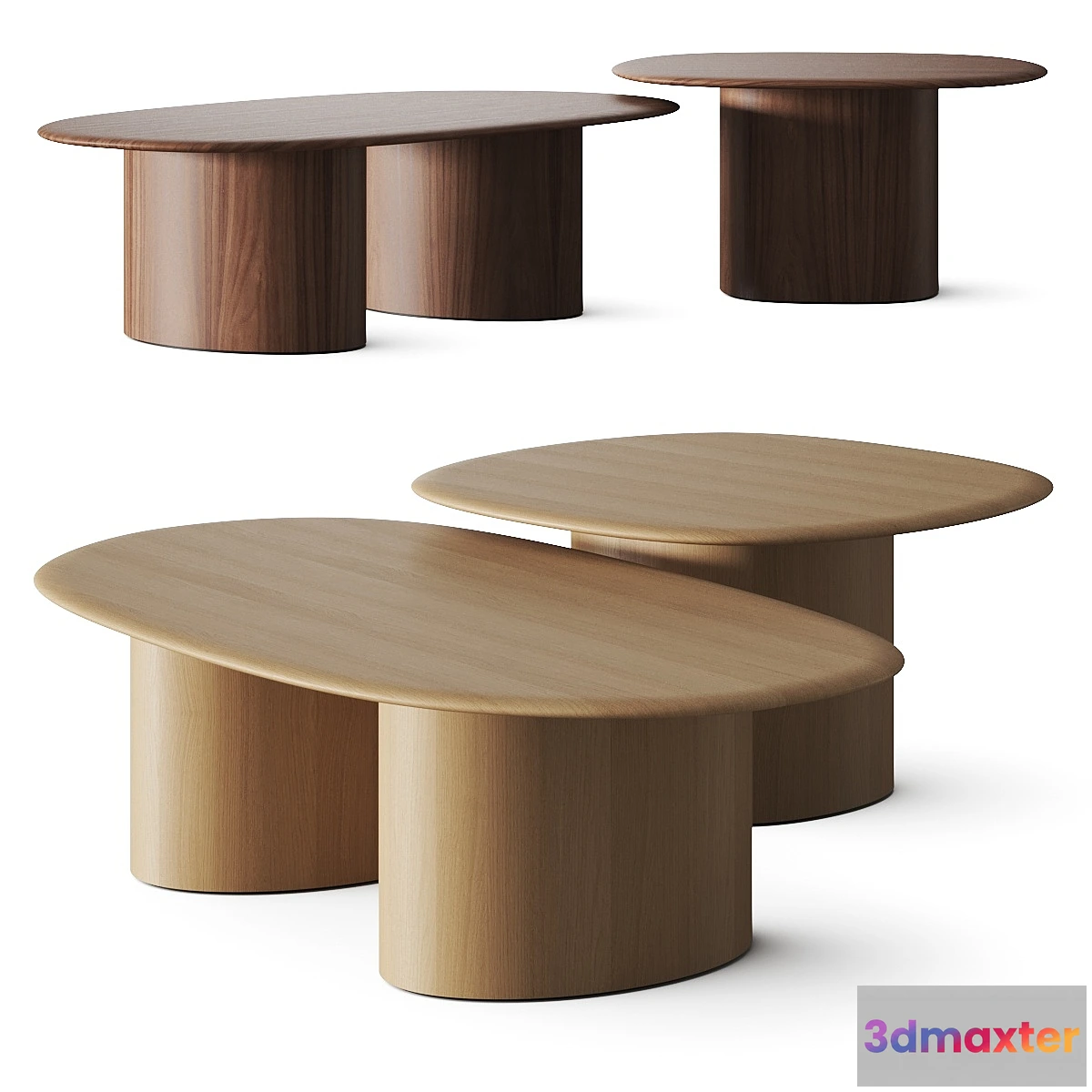 1334213 - West Elm Organic Modular Coffee Tables 3D Max