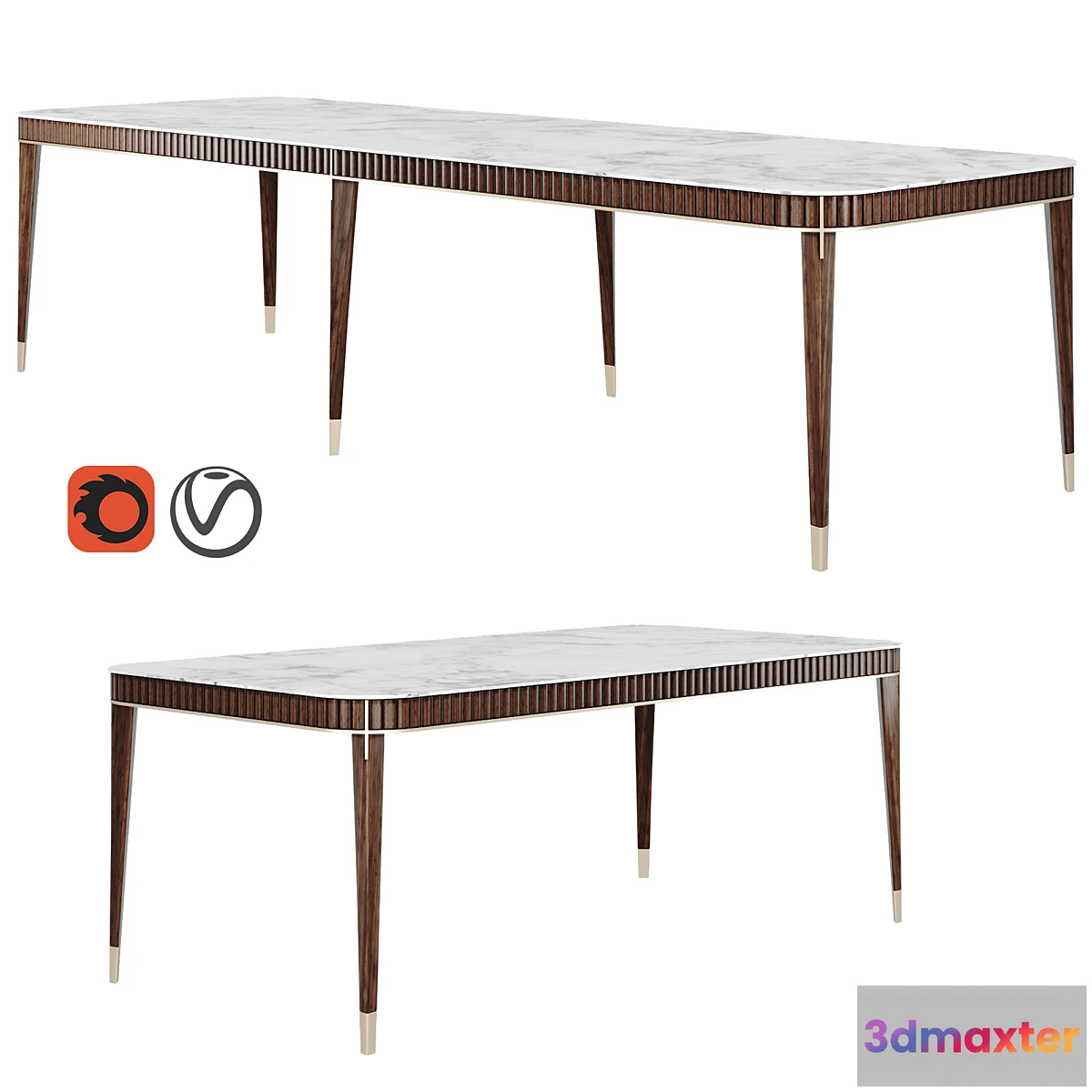 1335235 - EDEN-ROCK RECTANGULAR DINING TABLE Design Sacha Lakic 3D Max