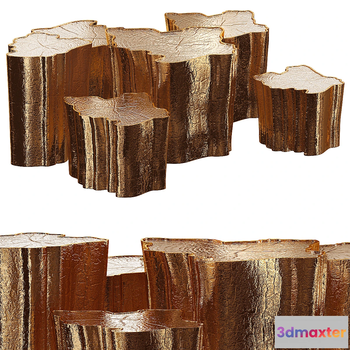 1336574 - Eden Series Center Table in Brass 3D Max