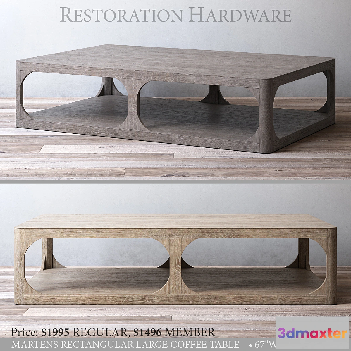 1336759 - MARTENS RECTANGULAR LARGE COFFEE TABLE 3D Max