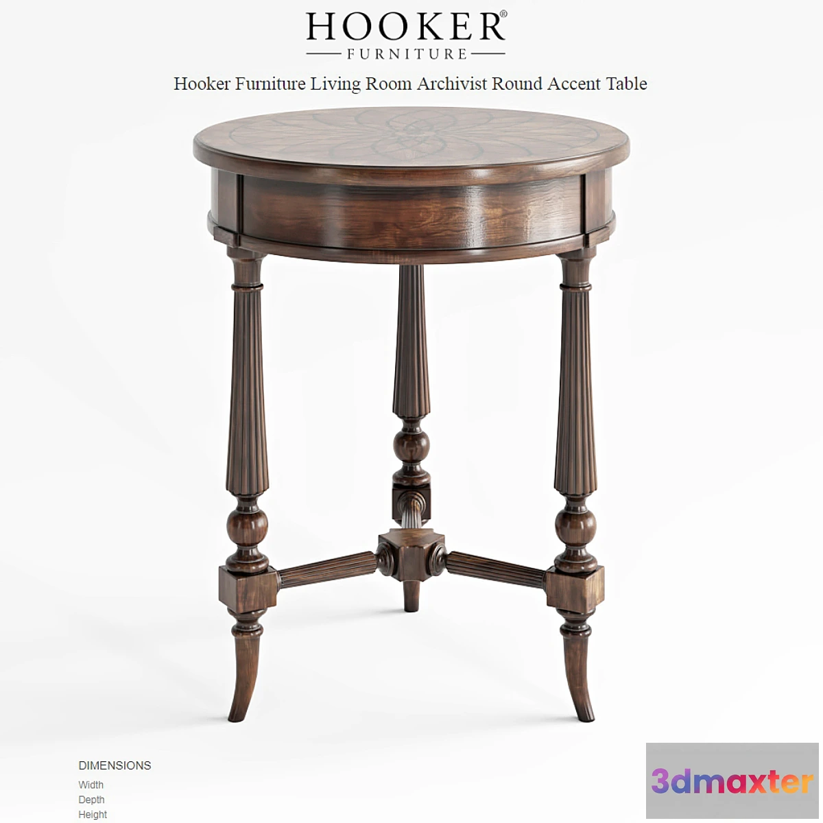 1336863 - Hooker Furniture Archivist 5447-50006 3D Max
