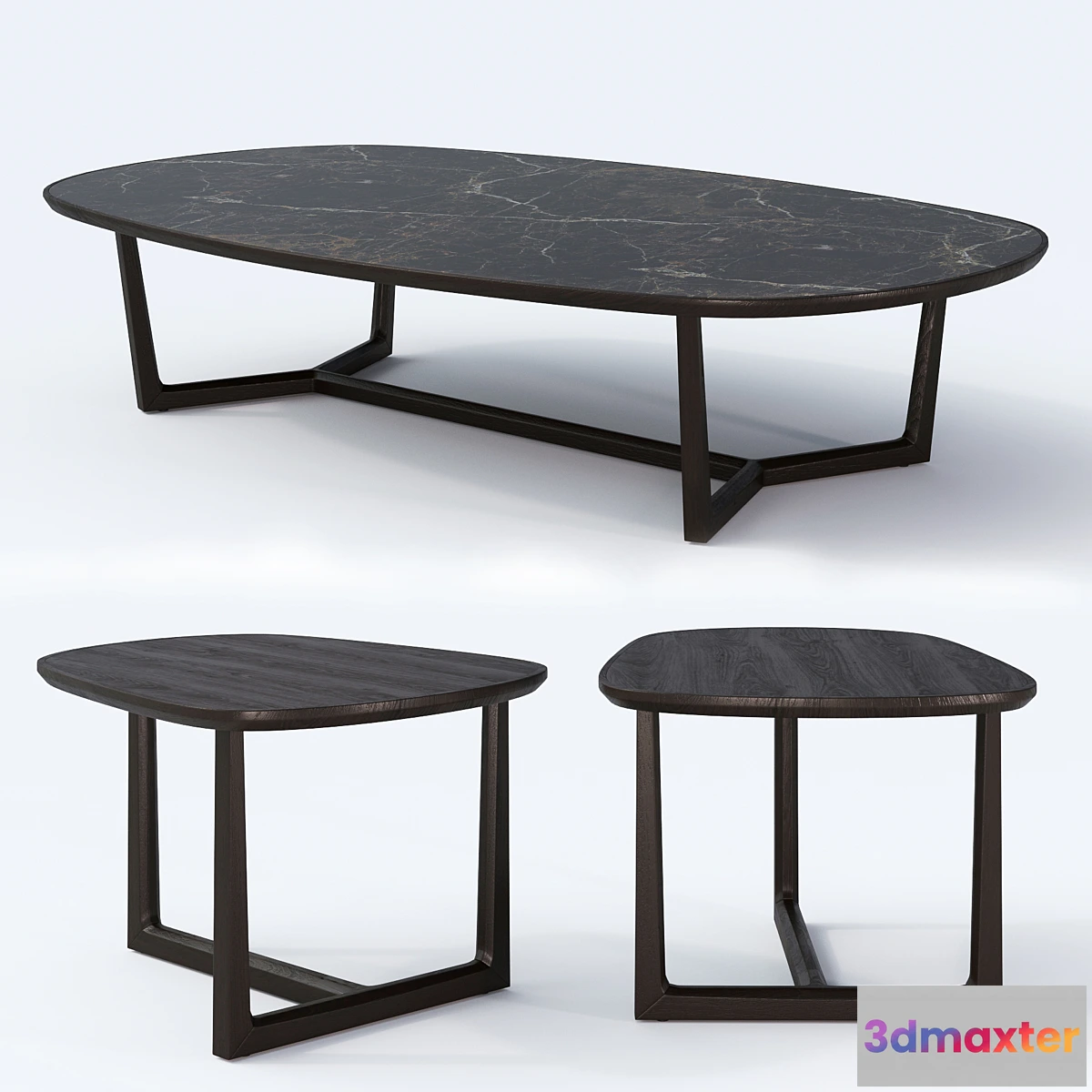 1336968 - Poliform set coffee tables TRIDENTE 3D Max