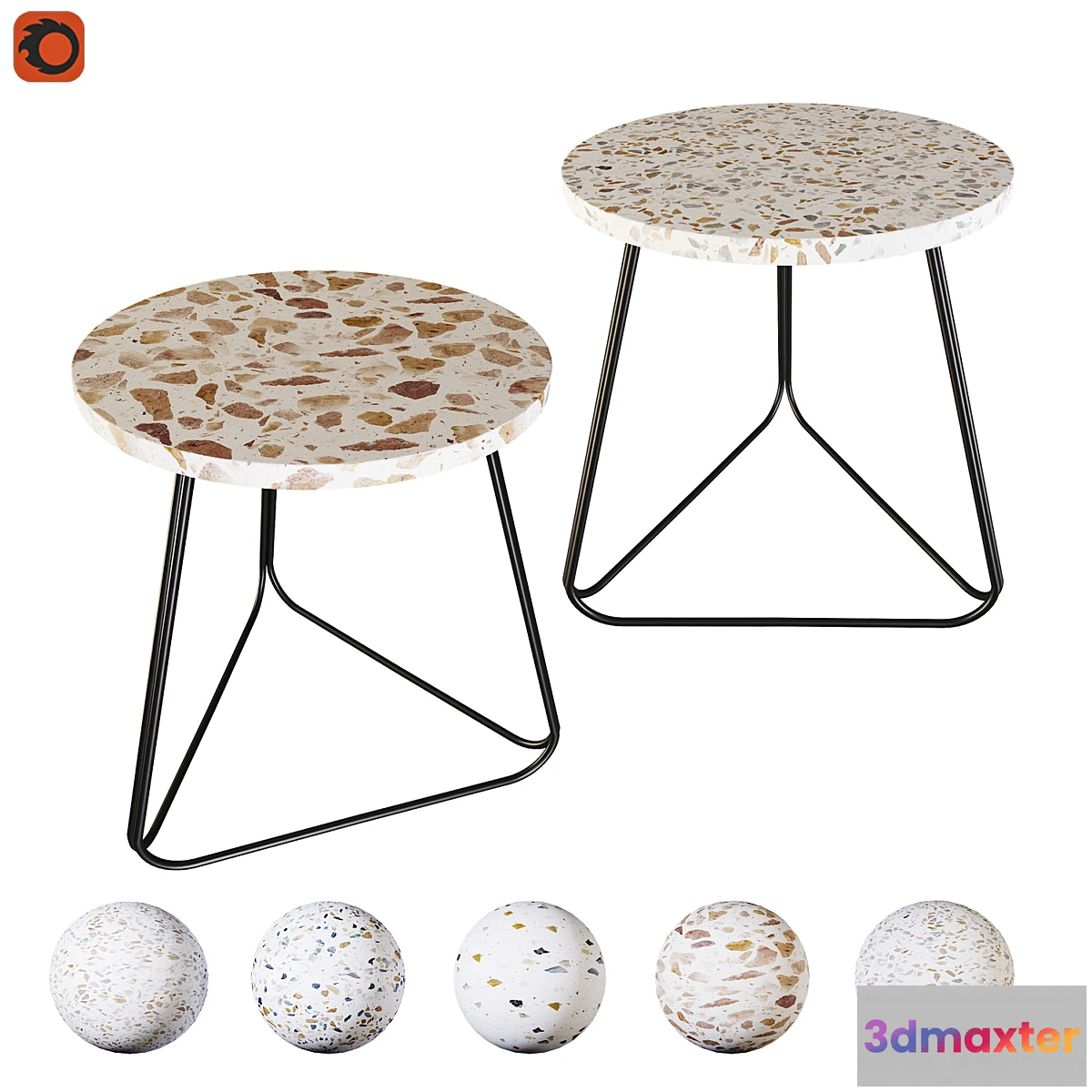 1337531 - Coffee table Zara Home Terrazzo 3D Max