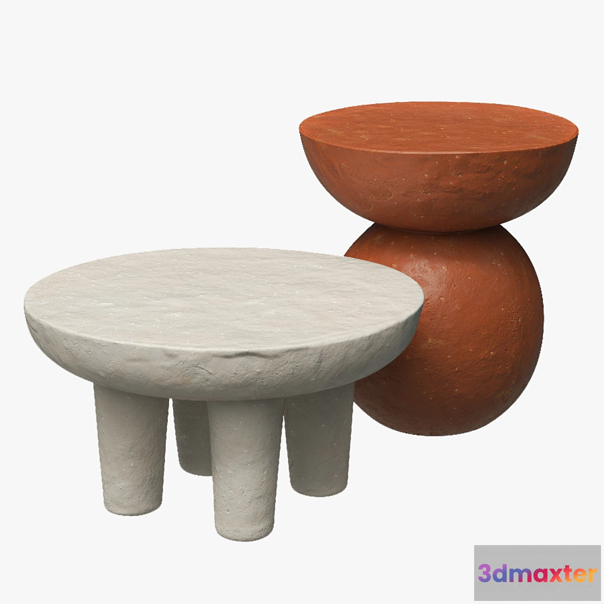 1338266 - Clay side tables 3D Max