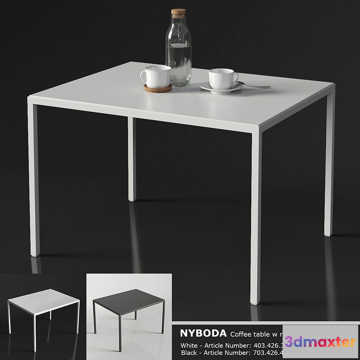 1340228 - IKEA NYBODA Coffee table 3D Max