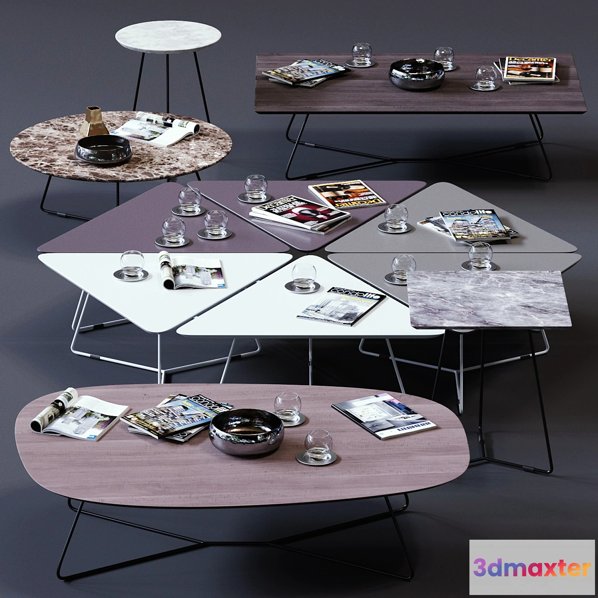 1341336 - Ditre Italia Coffee Tables Set 02 3D Max