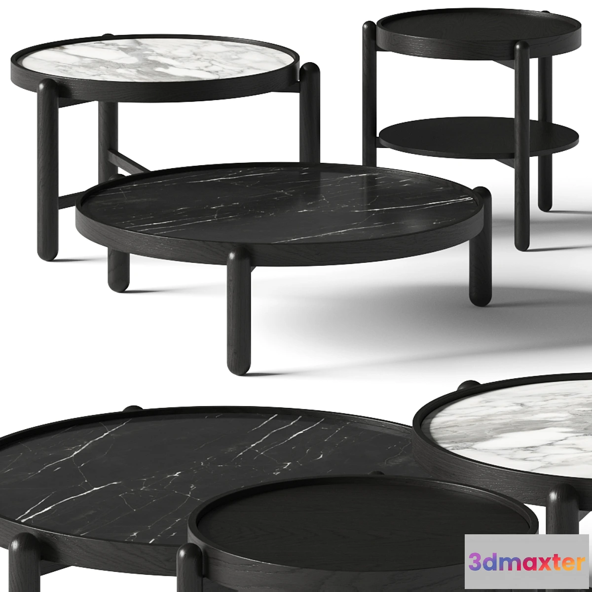 1342682 - Meridiani Vittorio Coffee and Side Tables 3D Max