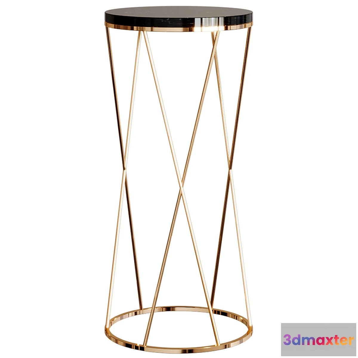 1343978 - Side table with marble top 3D Max