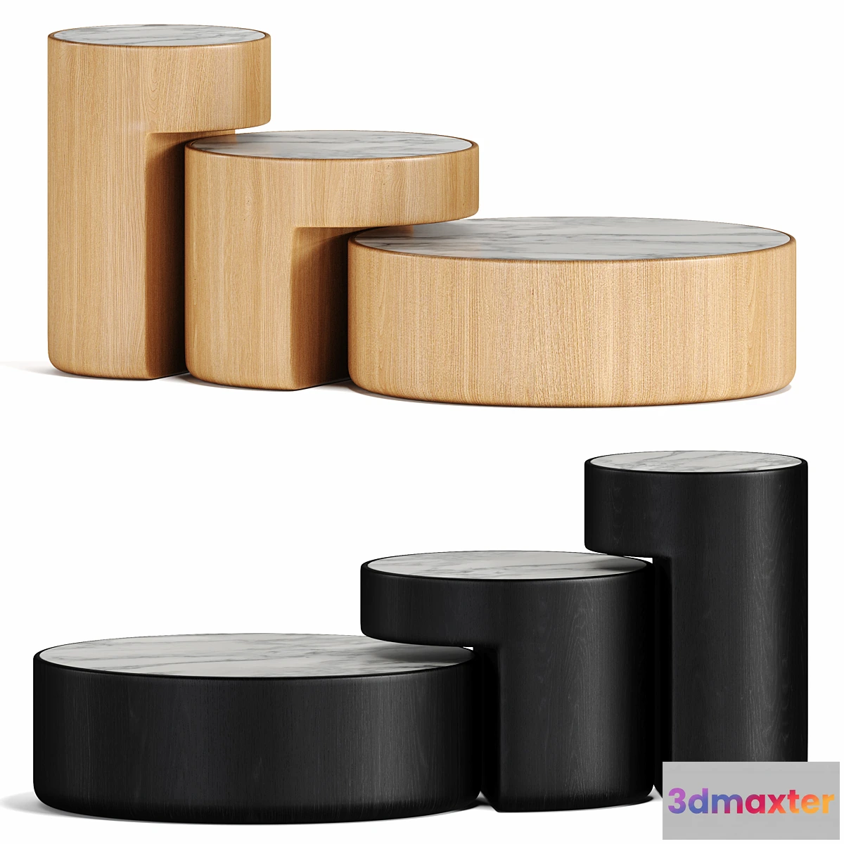 1345701 - Levels set of 3 nesting tables 3D Max
