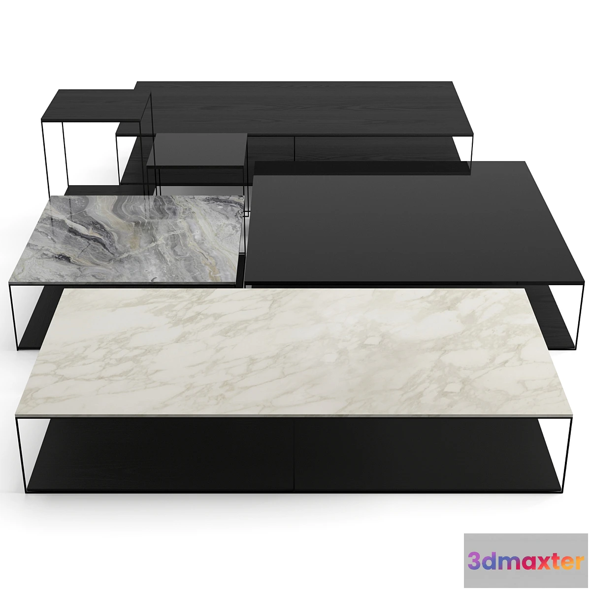 1347360 - Minotti Liam coffee table set - No.2 3D Max