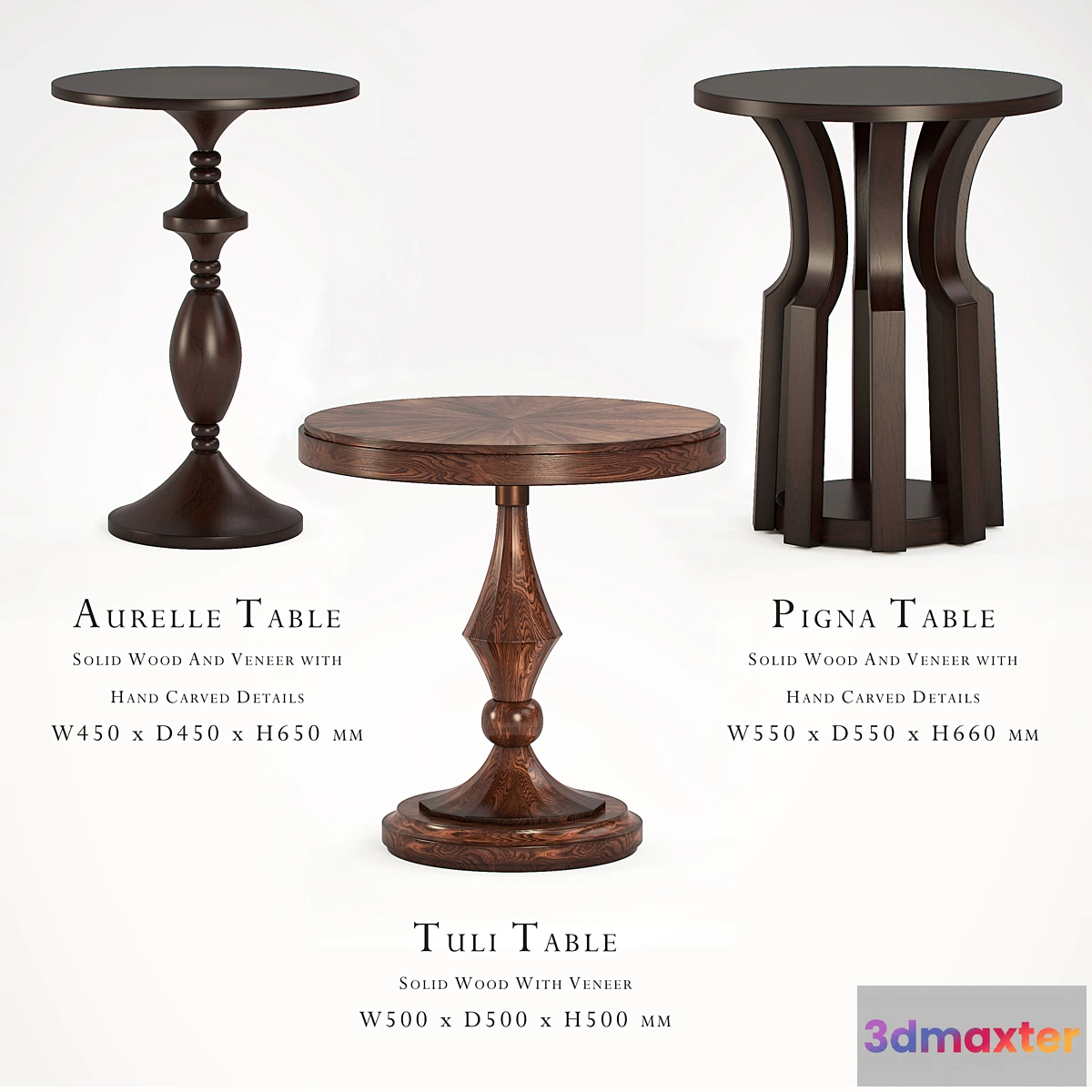 1348580 - Box Living Aurelle Tuli and Pigna Side Table 3D Max