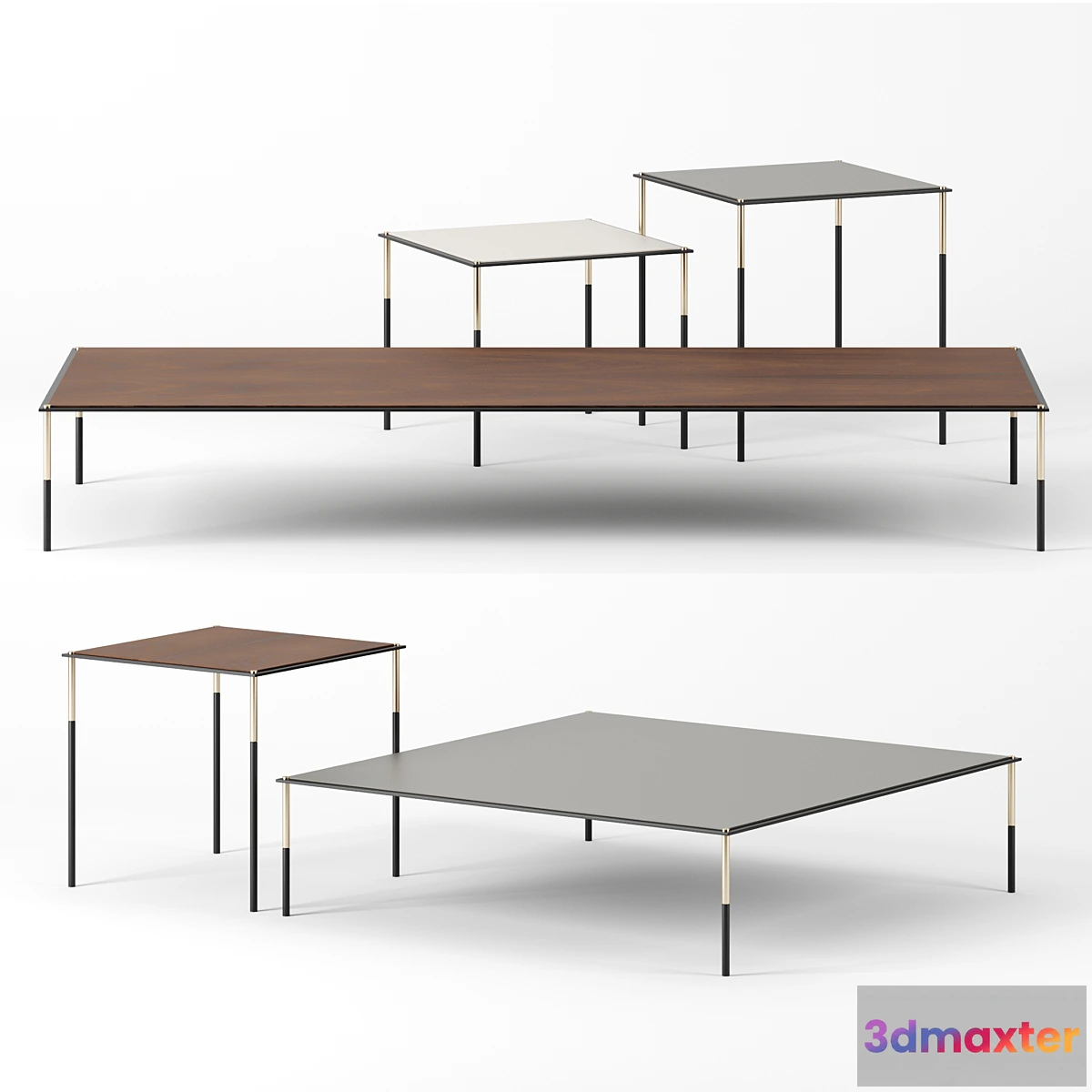 1349901 - Era coffee tables square set by Living Divani 3D Max