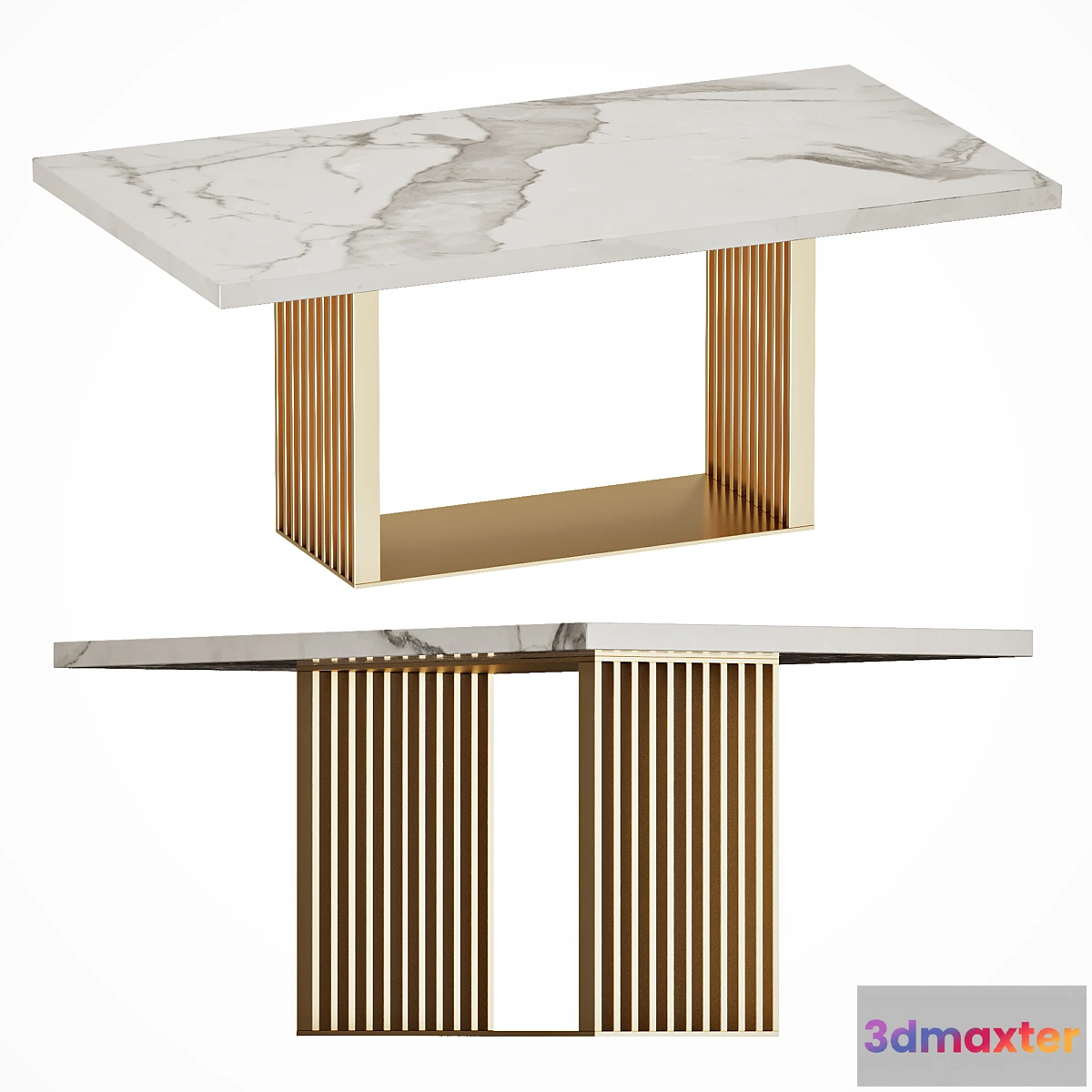 1350070 - Dining table with marble top  Linkoln cazarina 3D Max