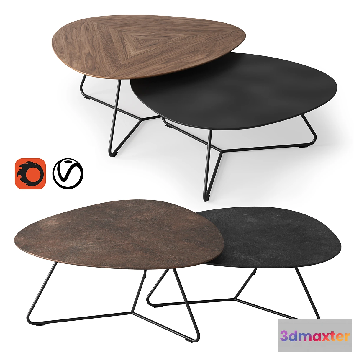 1350979 - Twinny coffee tables 3D Max