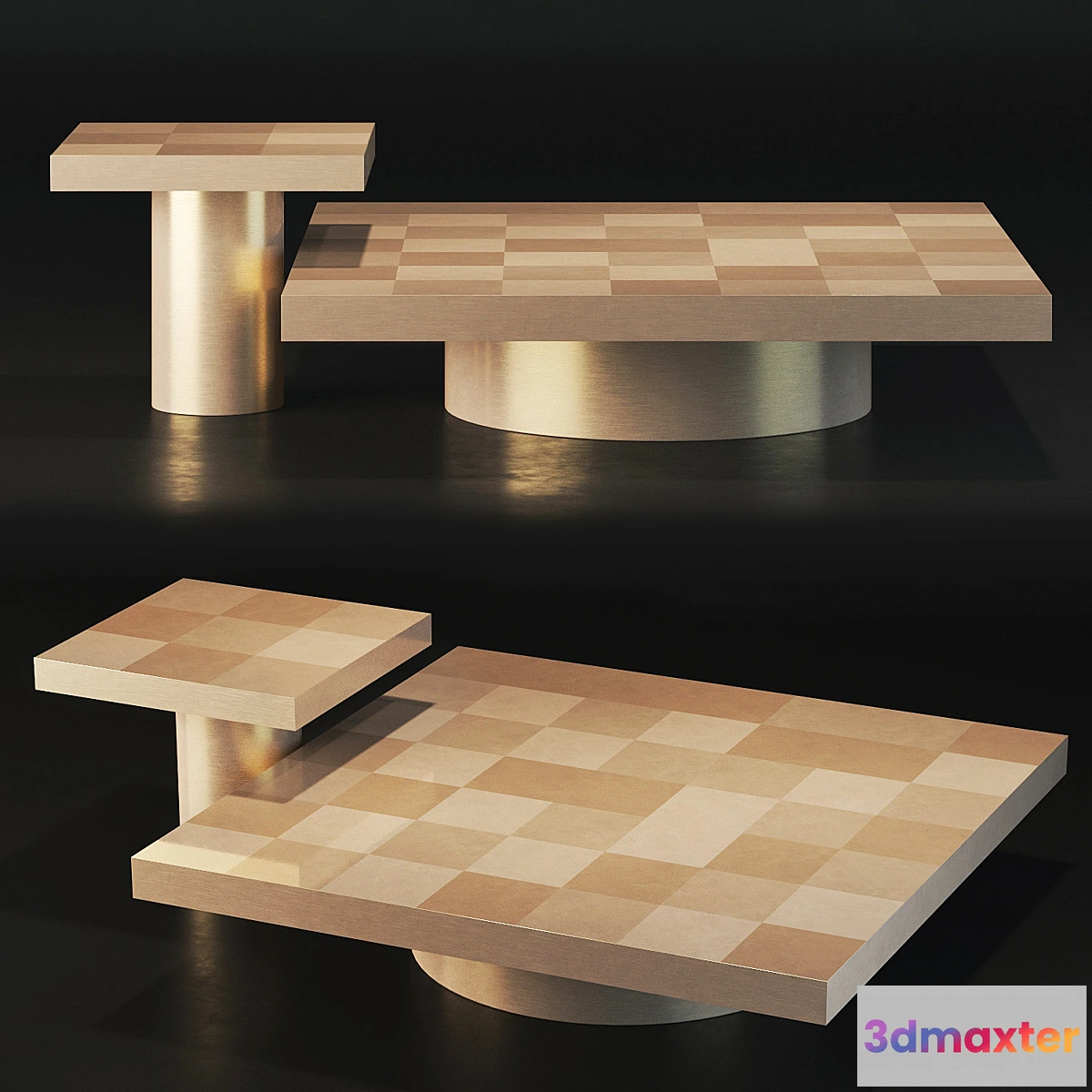1351986 - Eichholtz Coffee and Side Tables Laporte 3D Max