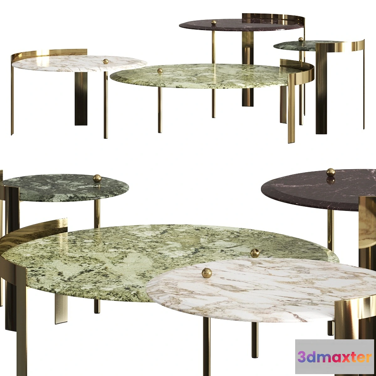 1352774 - Opera Contemporary Brian Coffee & Side Tables 3D Max