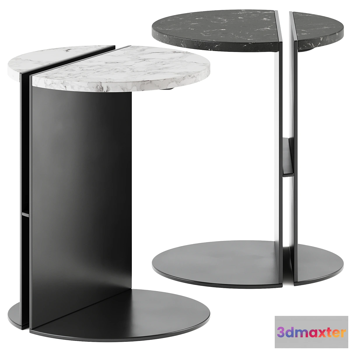 1353391 - Maami Home HALF CALACATTA VIOLA Marble Side Tables - No.2 3D Max