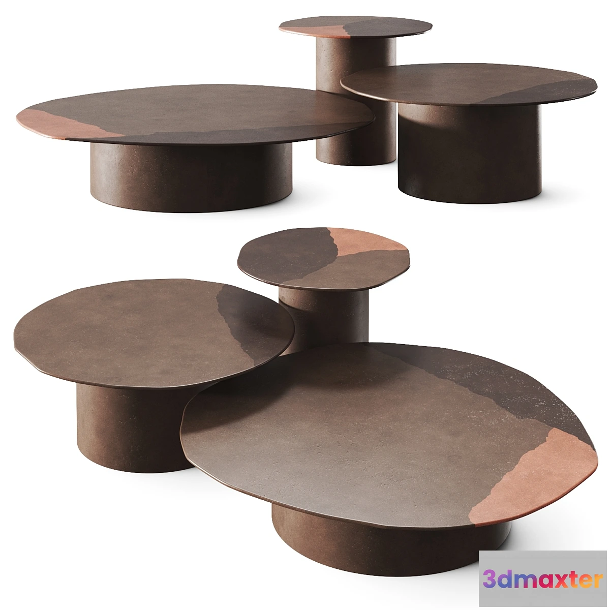 1353721 - Gallotti & Radice Re-Verre Coffee Tables 3D Max
