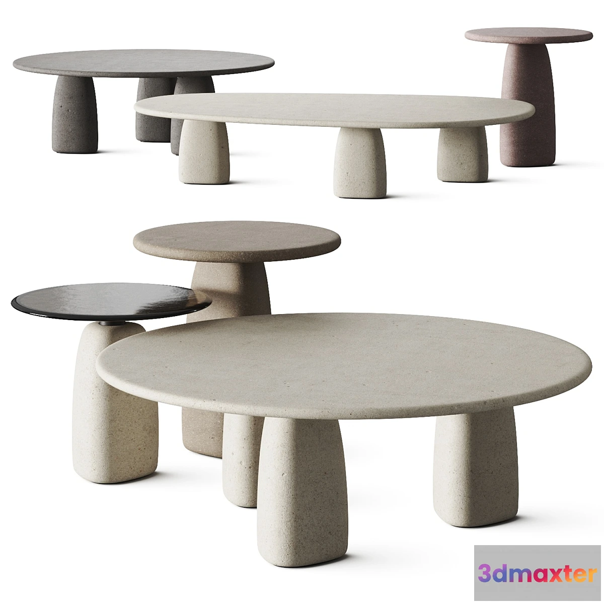 1355088 - Poliform Strata Coffee Tables - No.2 3D Max