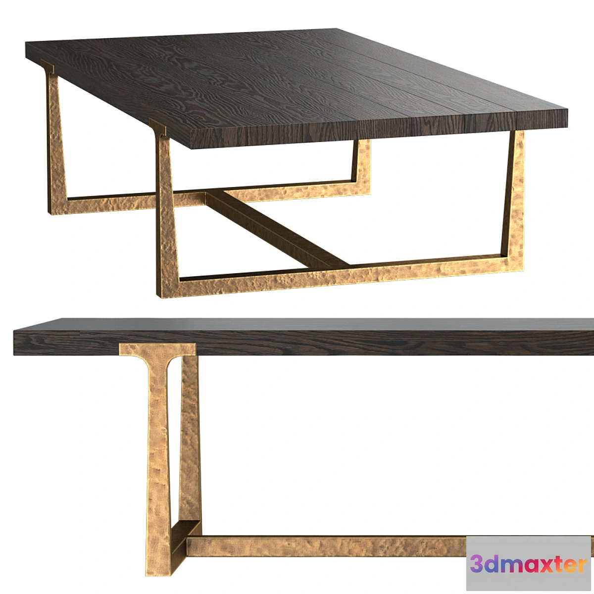 1355724 - T-BRACE RECTANGULAR COFFEE TABLE 3D Max