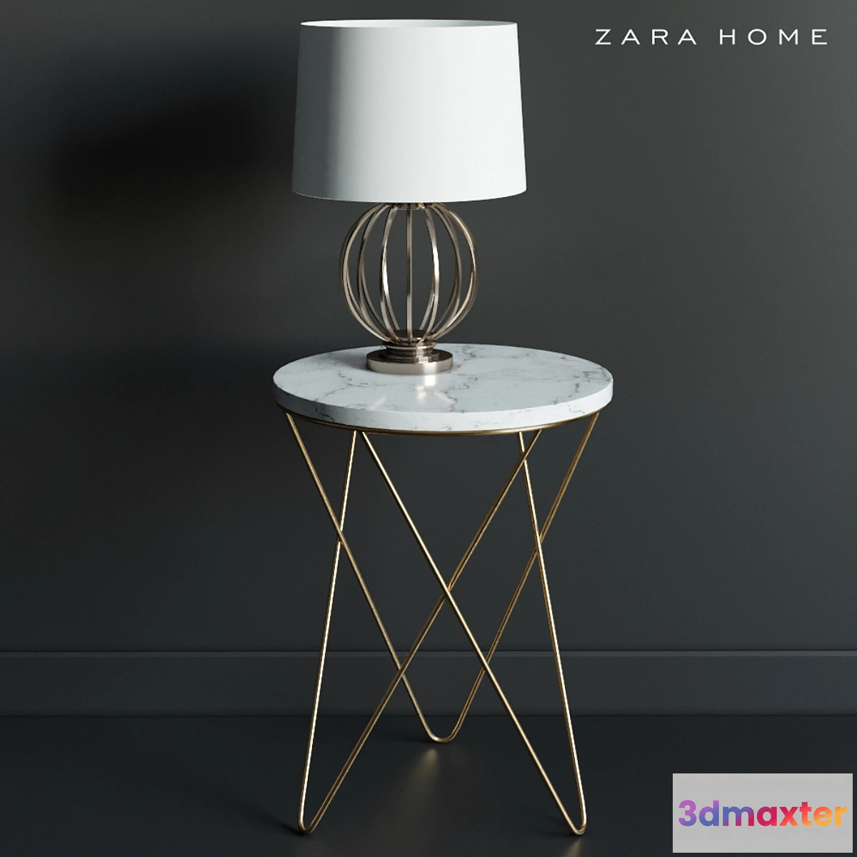 1356677 - Coffee table and lamp ZARA home 3D Max