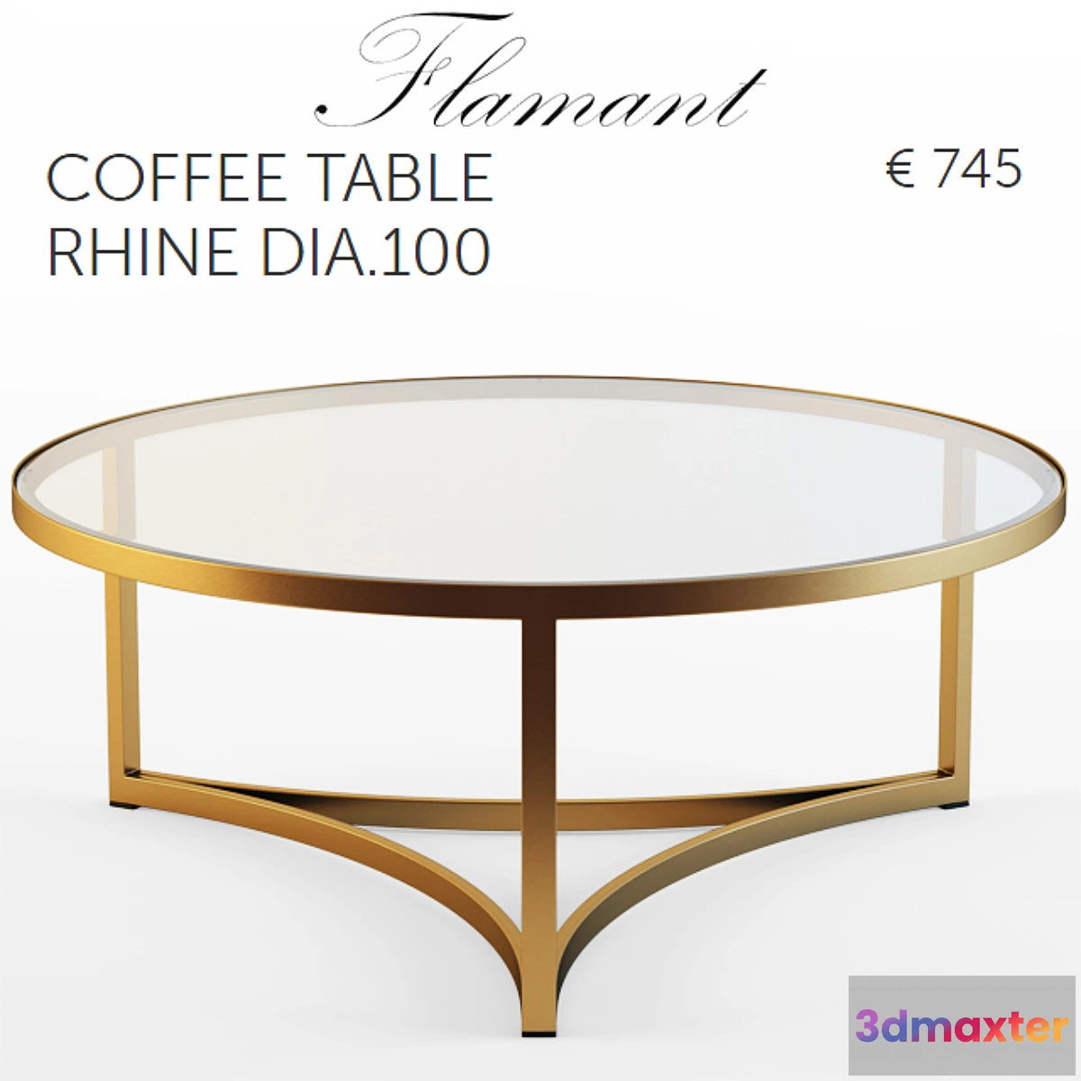 1393288 - Flamant _ COFFEE TABLE RHINE 3D Max