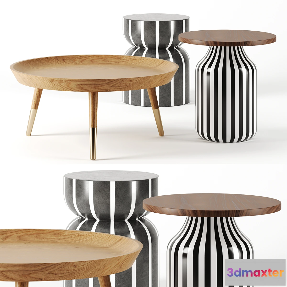 1395264 - Coffee tables set by urban outfitters 3D Max