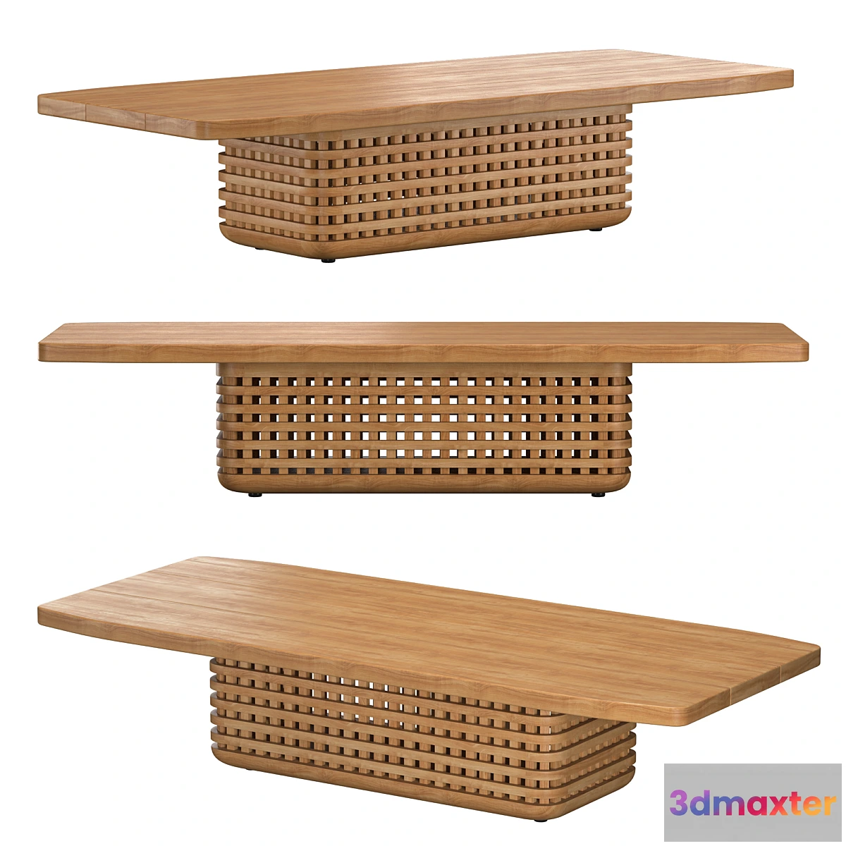 1397048 - TRELICA TEAK RECTANGULAR COFFEE TABLE 3D Max