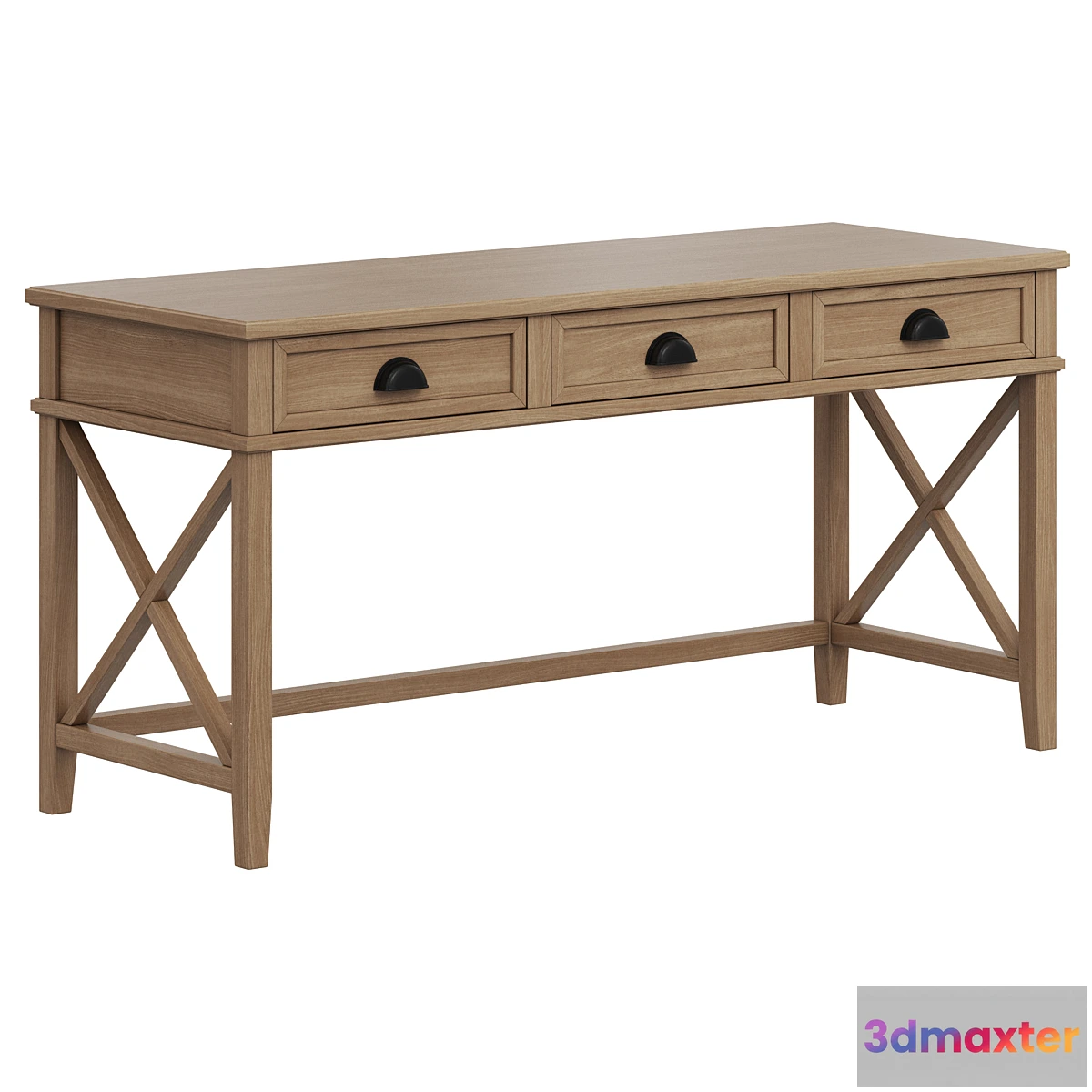 1404950 - Dantone Home 3-Drawer Cambridge Writing Desk 3D Max