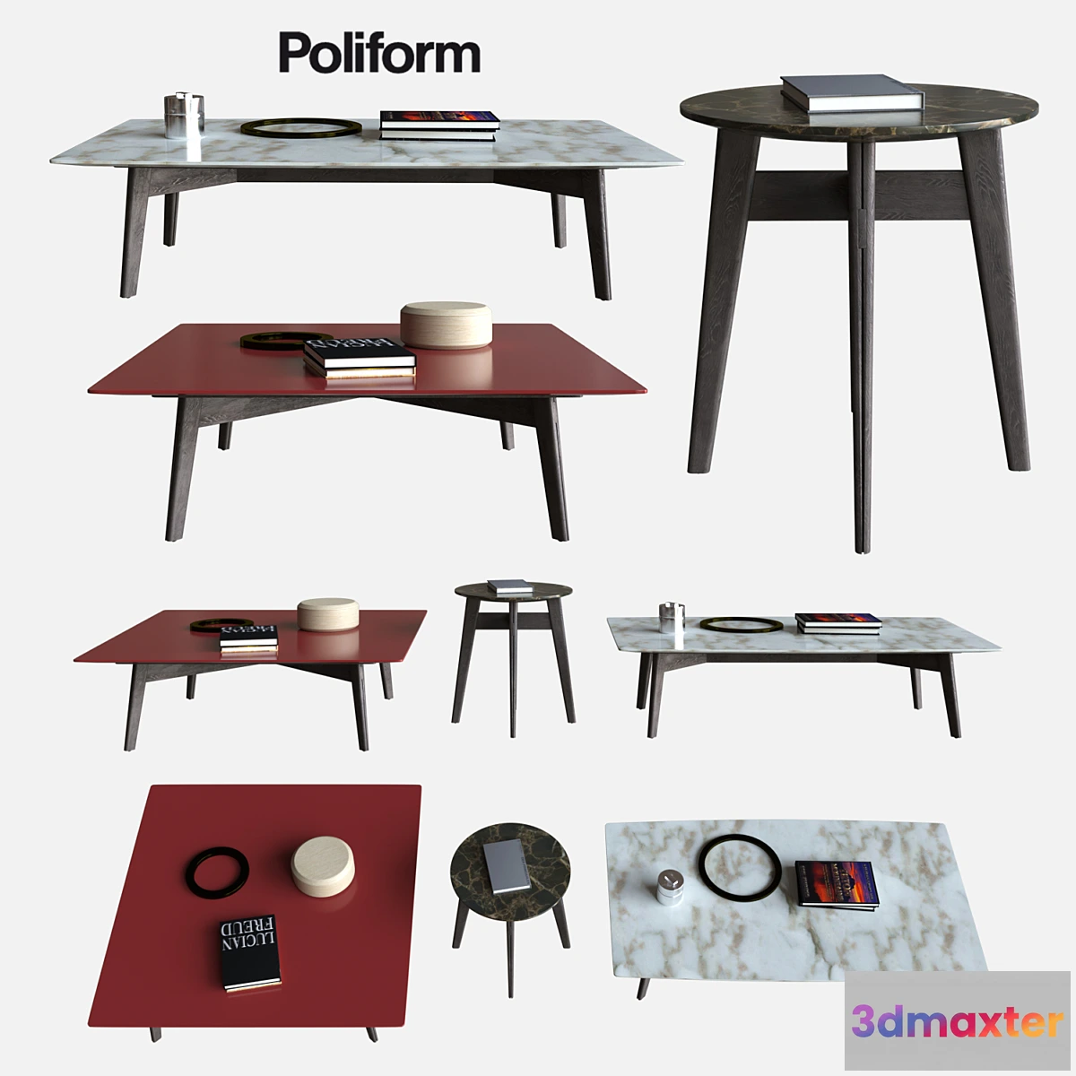 1405028 - POLIFORM COFFEE TABLES BIGGER 3D Max