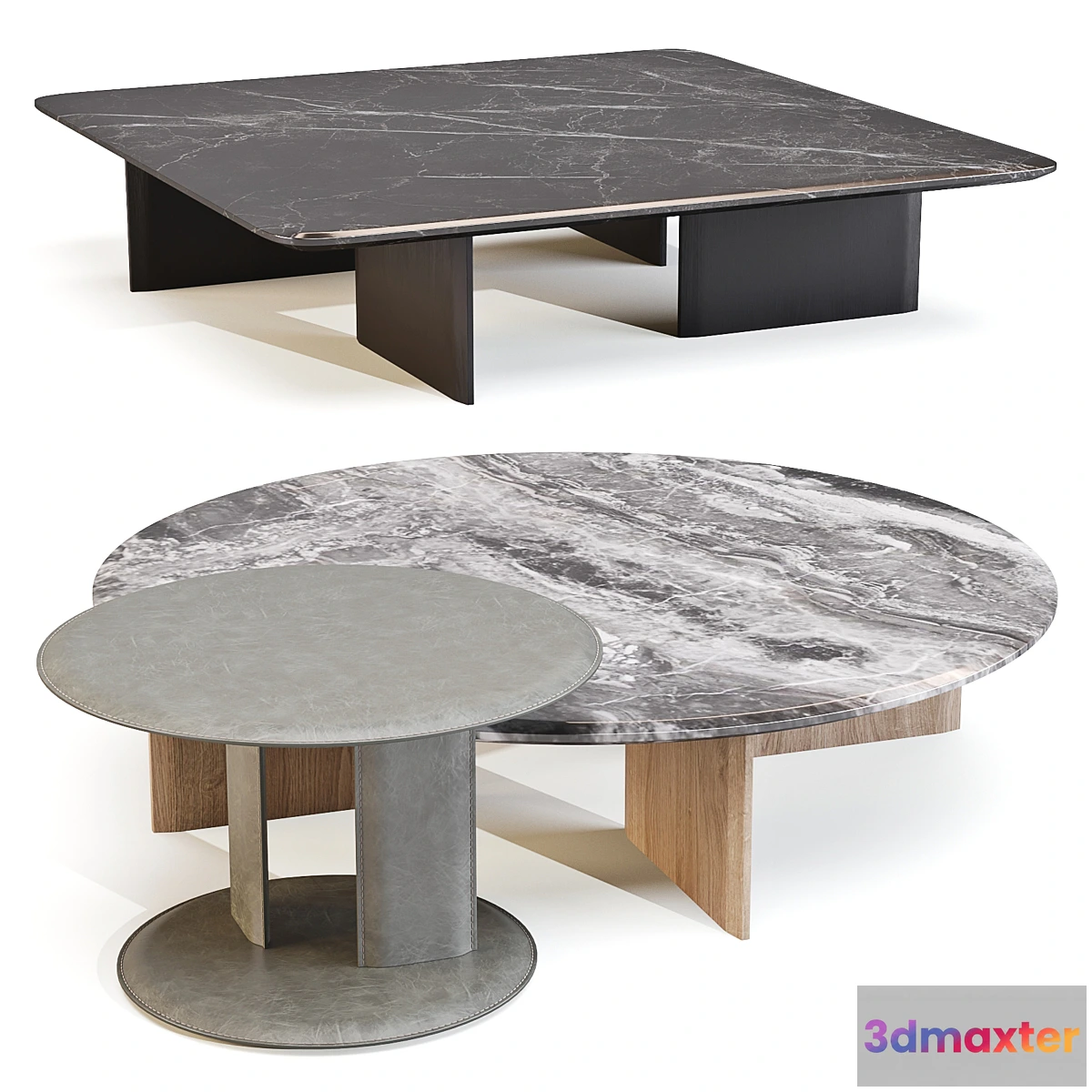1406622 - Poliform Mush - Coffee and Side Table Set 01 3D Max