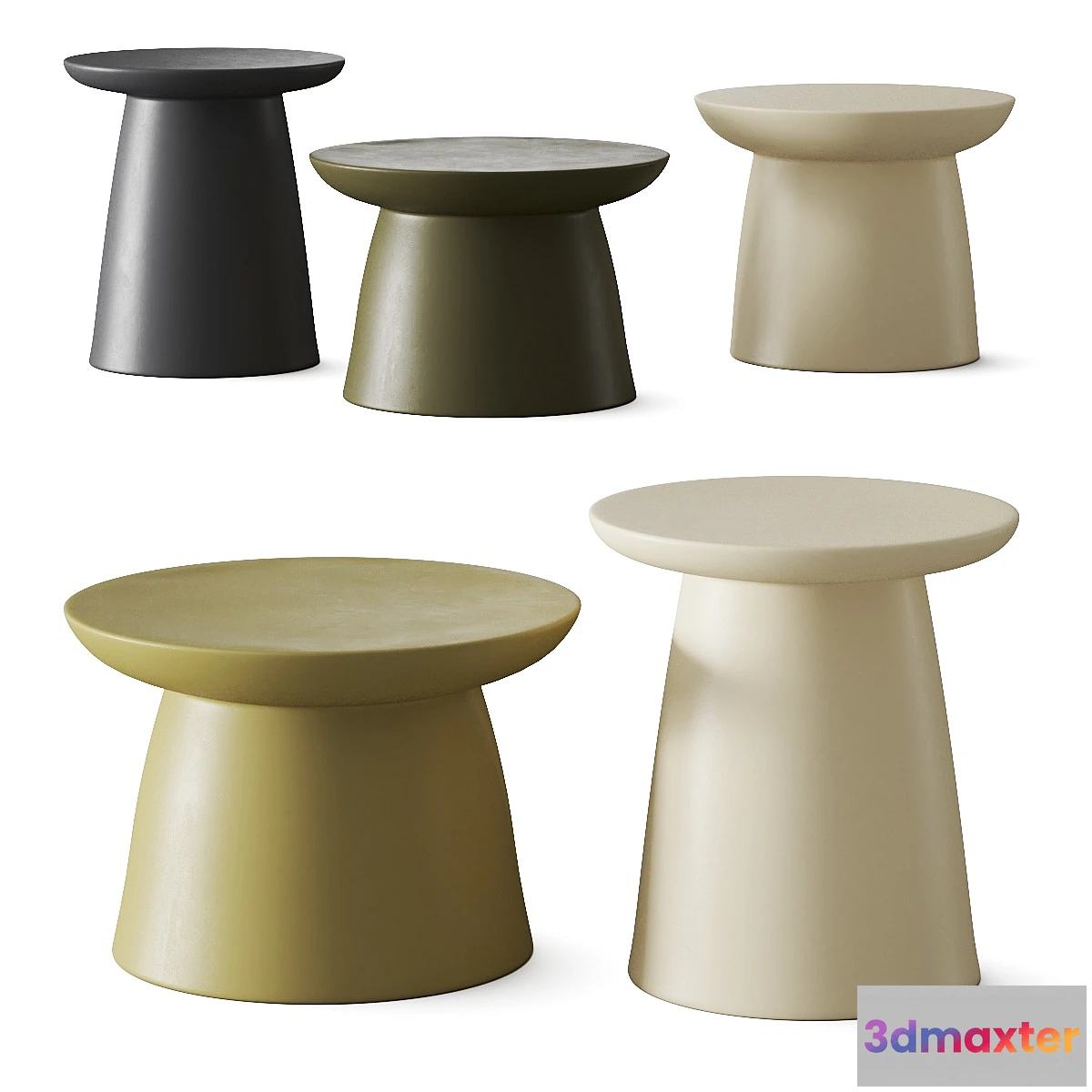 1409380 - HK Living Earthenware Coffee Tables 3D Max